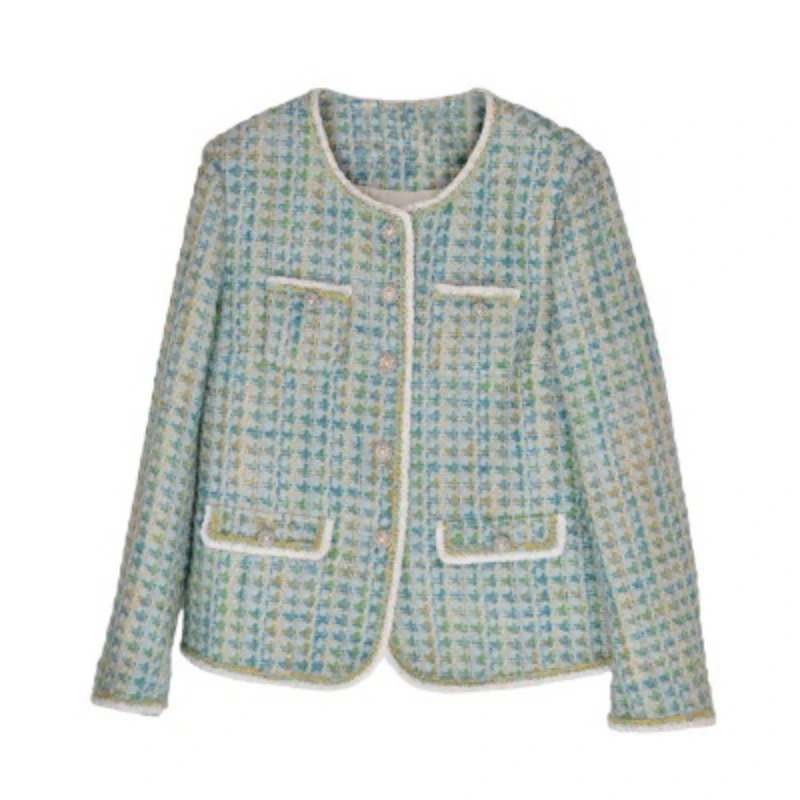 【尚雅】显瘦减龄气质宽松短外套 24DW5602冰晶蓝