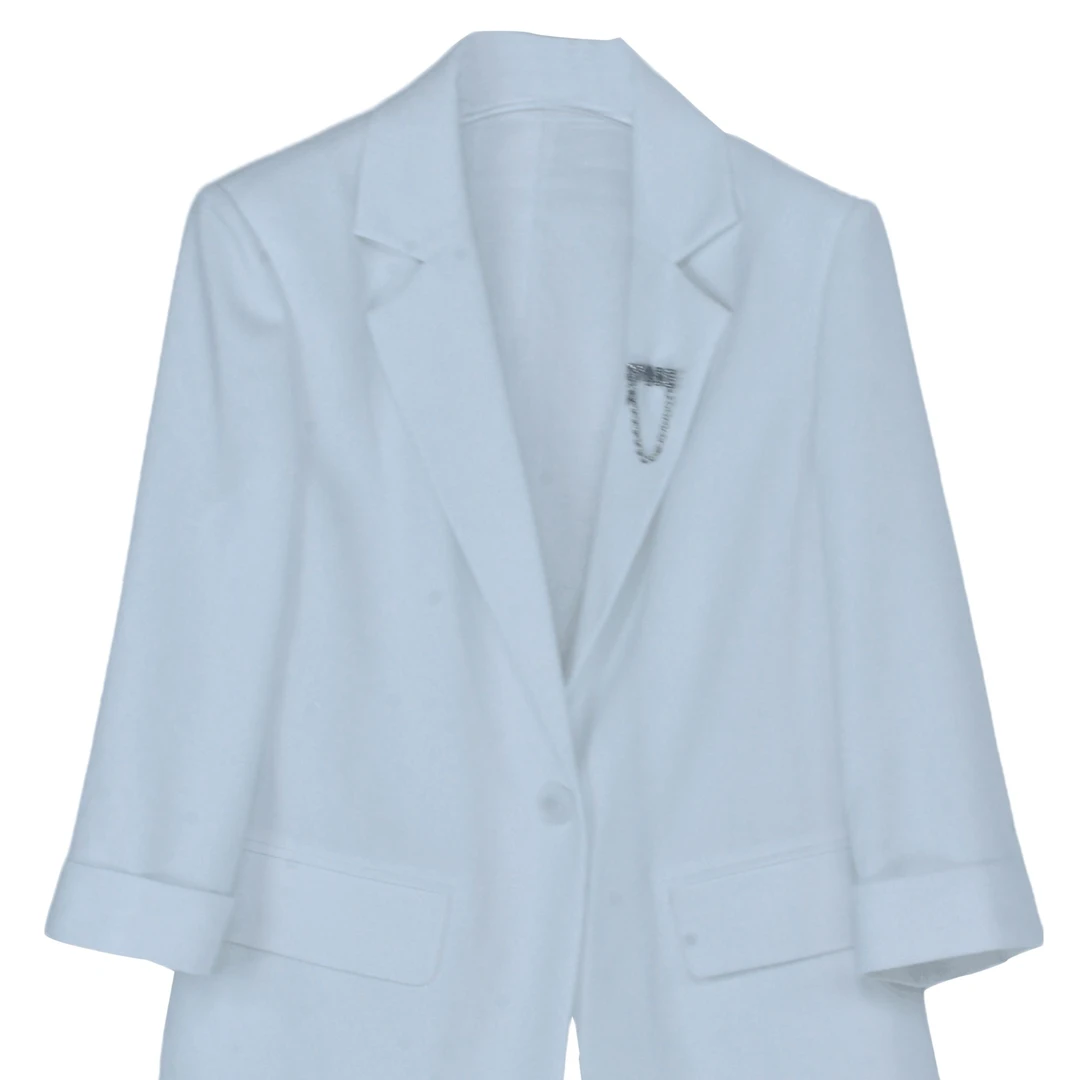 【YZ专属】休闲时尚轻奢白色气质简约短外套XW5004