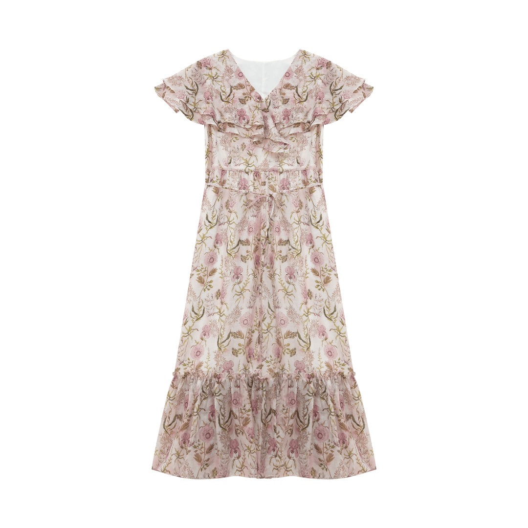 【万万甄选】夏季新款碎花显瘦气质连衣裙 XL7581