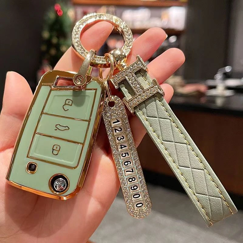 大众途观钥匙套速腾POLO宝来扣凌渡新朗逸PLUS途岳女探岳包钥匙壳