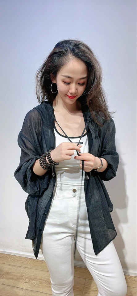 黑色防晒开衫