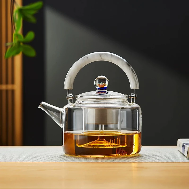 【小二坊】新羽理石纹煮茶壶花语珠