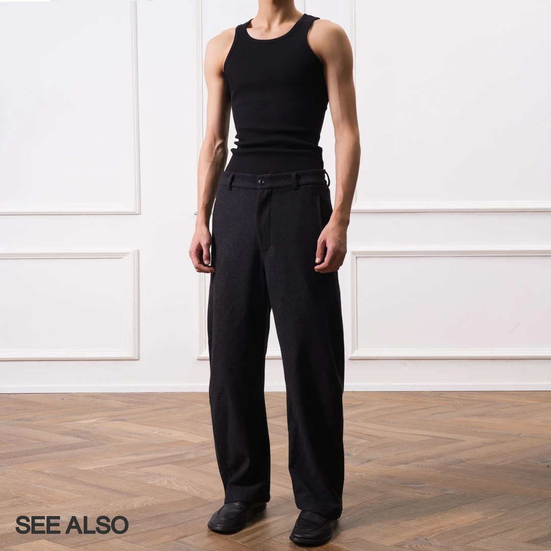 SEEALSO【精纺羊毛西裤】600g老妹弯刀秋冬保暖休闲舒适LD4316