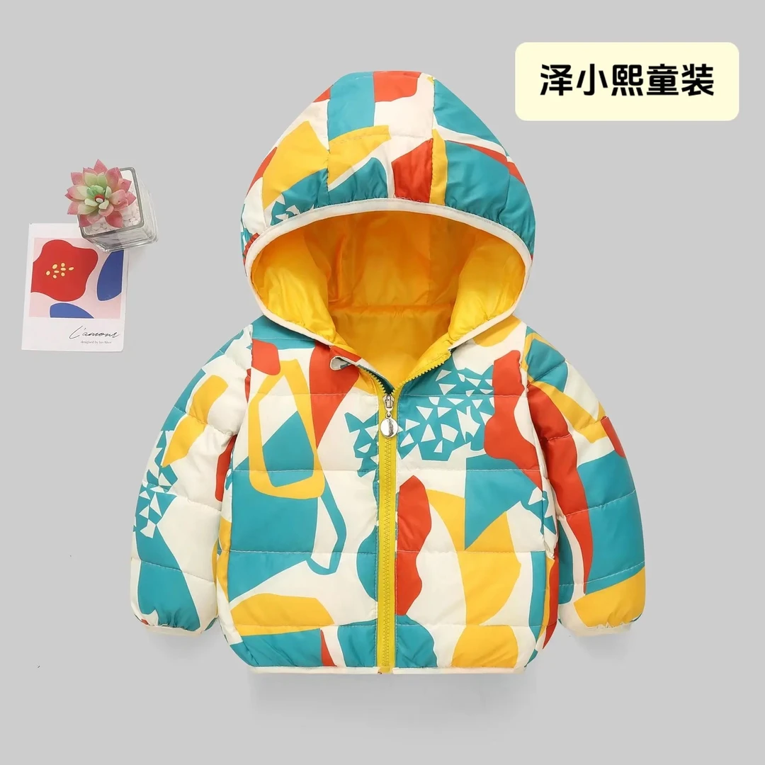 清货白鸭绒轻薄款羽绒服儿童连帽秋冬季新款保暖棉袄中小童秋季