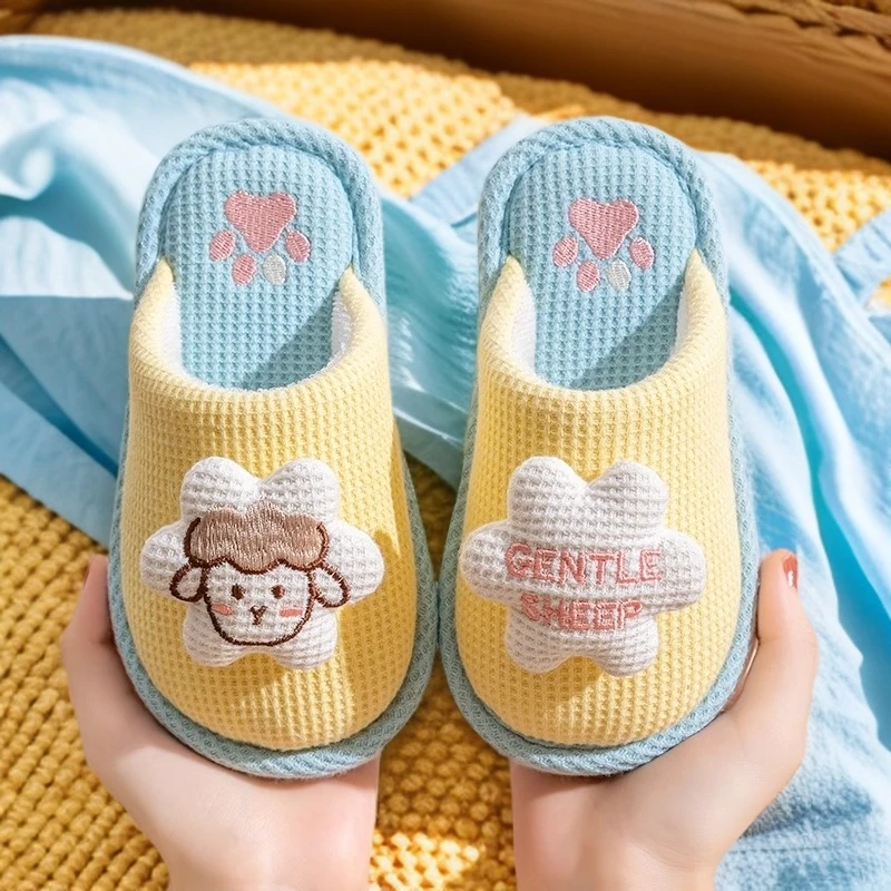 儿童棉拖鞋女童秋冬季室内防滑居家小孩子男童中大童亲子宝宝拖鞋