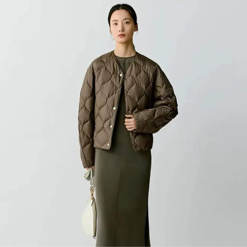 【小禾订单羽绒服】2024秋冬新款真丝电力纺夹克羽绒服3