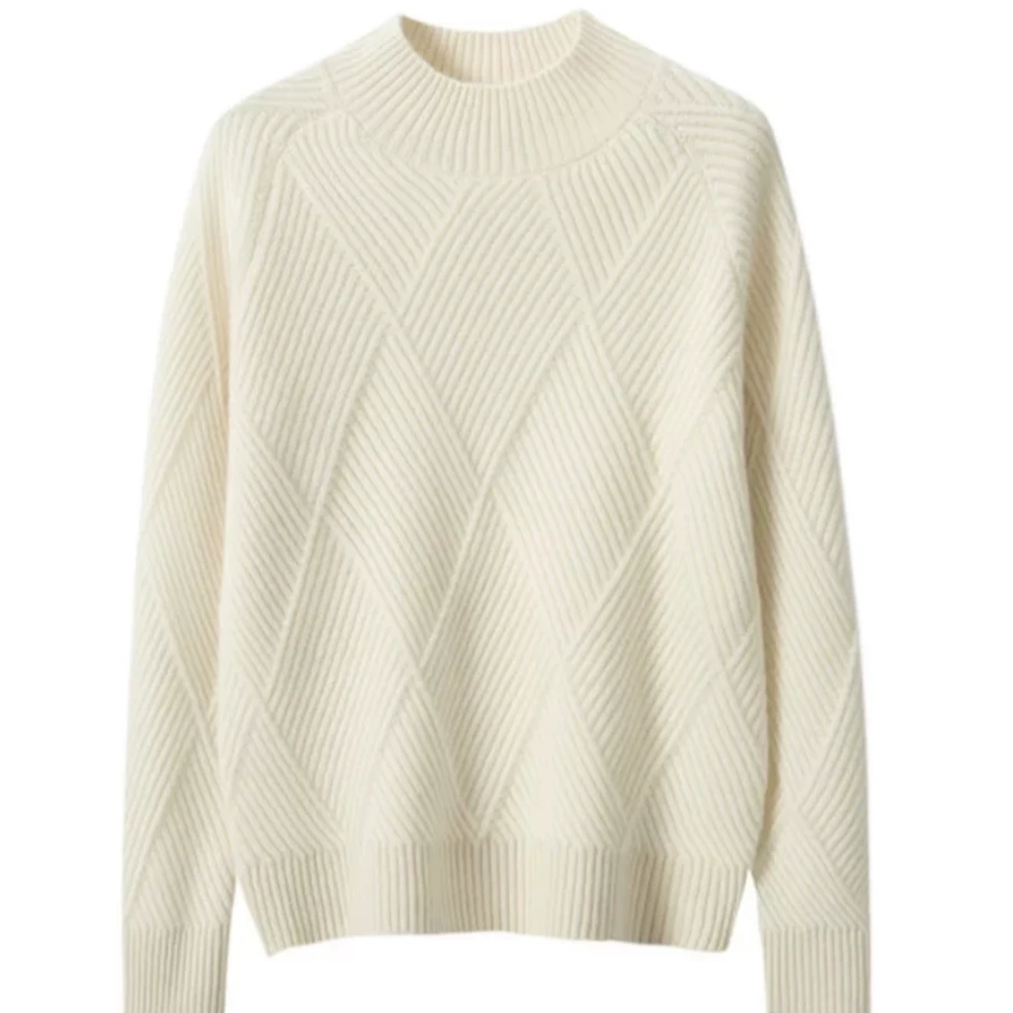 【小禾订单】秋冬原色绒保暖高领套头针织衫 516