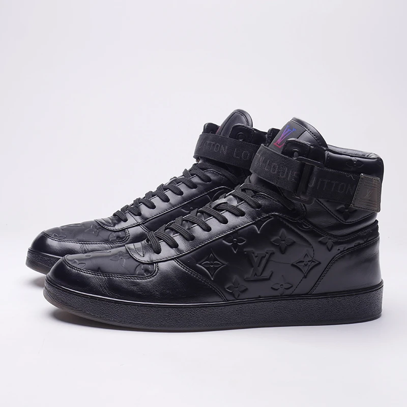 95新 LouisVuitton/路易威登 39/39.5/40.5/41/黑色高帮压花板鞋