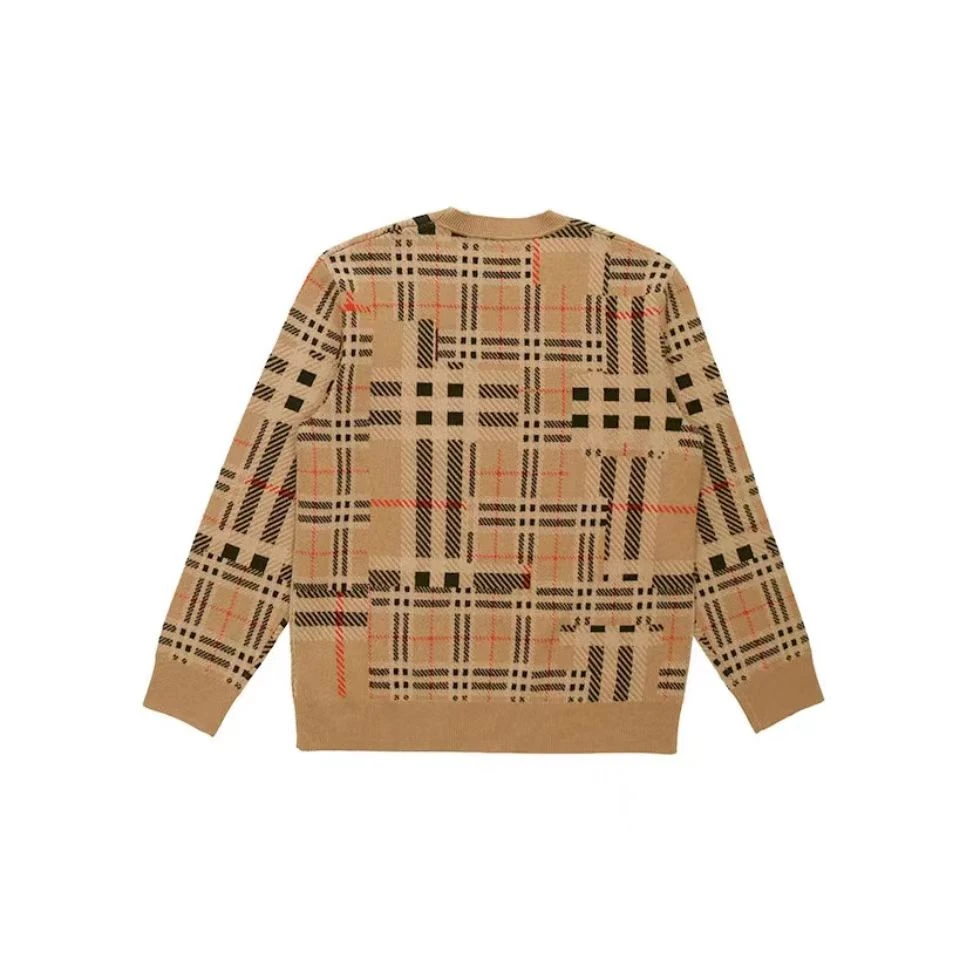 99新 BURBERRY/博柏利 S/M/L/XL/格纹休闲卫衣男款