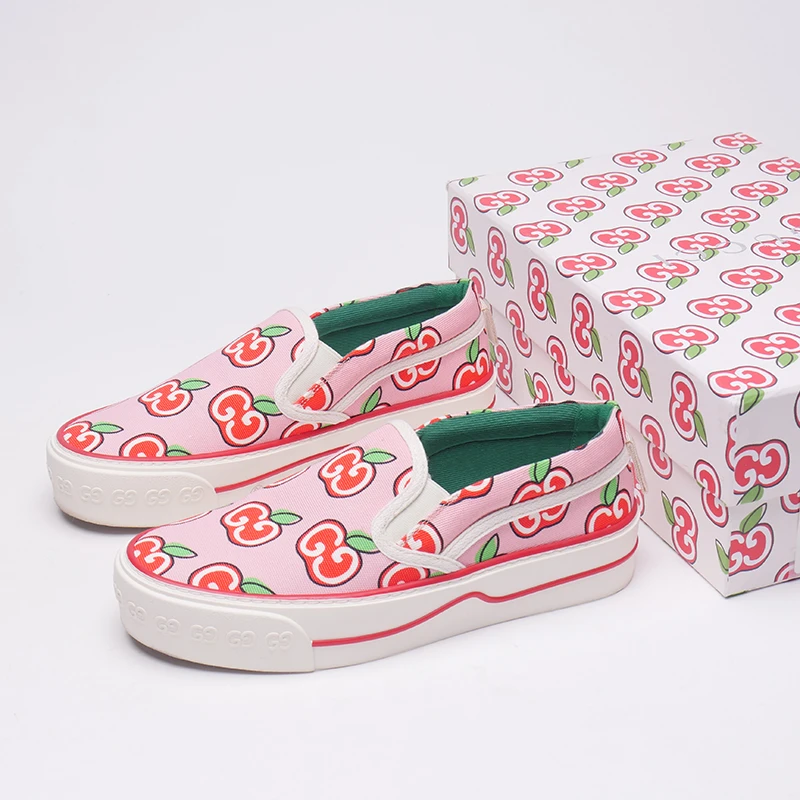 未使用 GUCCI/古驰 /37/粉色苹果一脚蹬鞋