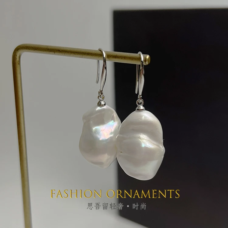 铜合金耳饰 0974 优雅气质大巴洛克耳钩款 轻奢百搭耳环