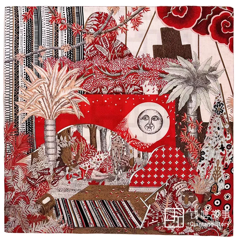 Qiantang Story/钱塘故事140丝毛-红色仲夏夜之梦，135*135cm