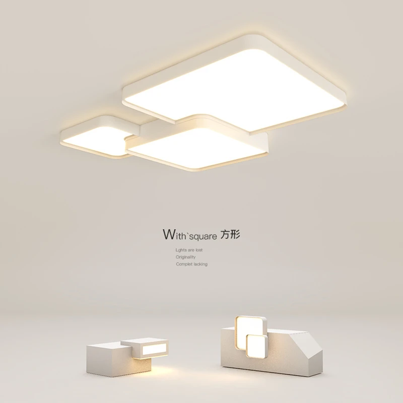 简约现代客厅灯主卧室灯房间灯中山灯具全光谱极简房间灯吸顶灯