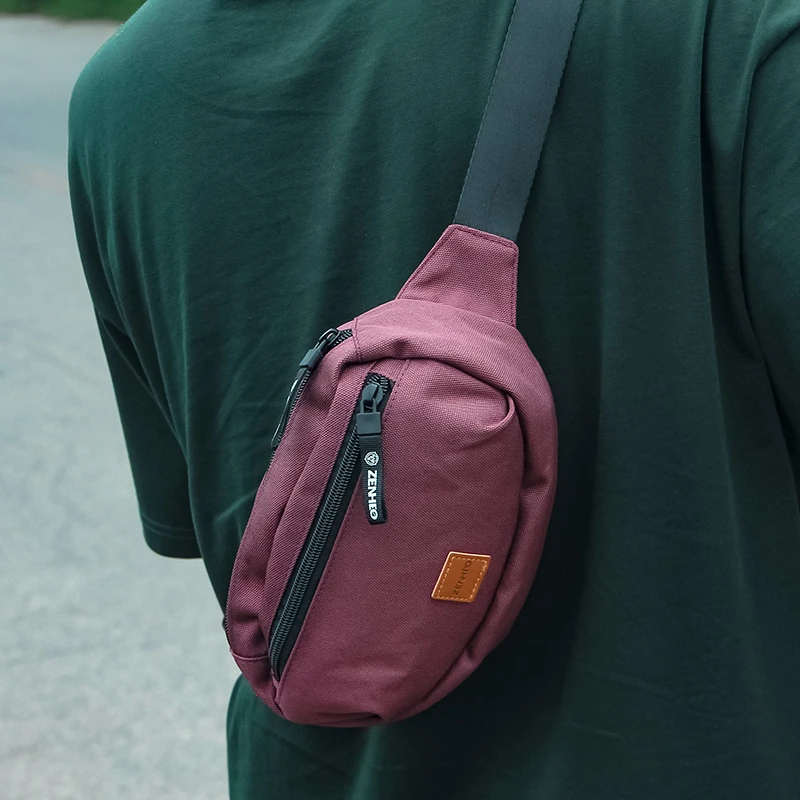 OVERHILLS户外轻便腰包时尚斜挎包单肩胸包运动旅行休闲手机收纳