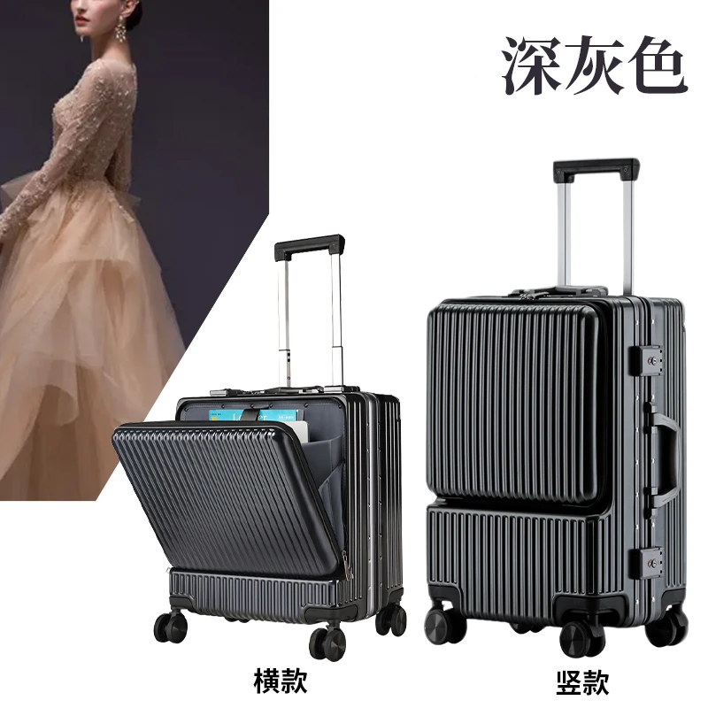 2023德国工艺行李箱新款铝框拉杆箱万向轮登机箱大容量旅行密码箱