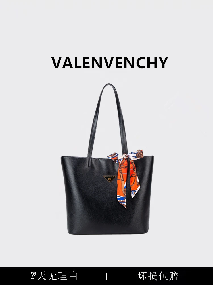 VALENVENCHY/华伦曼祺 2023新款秋冬简约黑色托特包潮流手提包