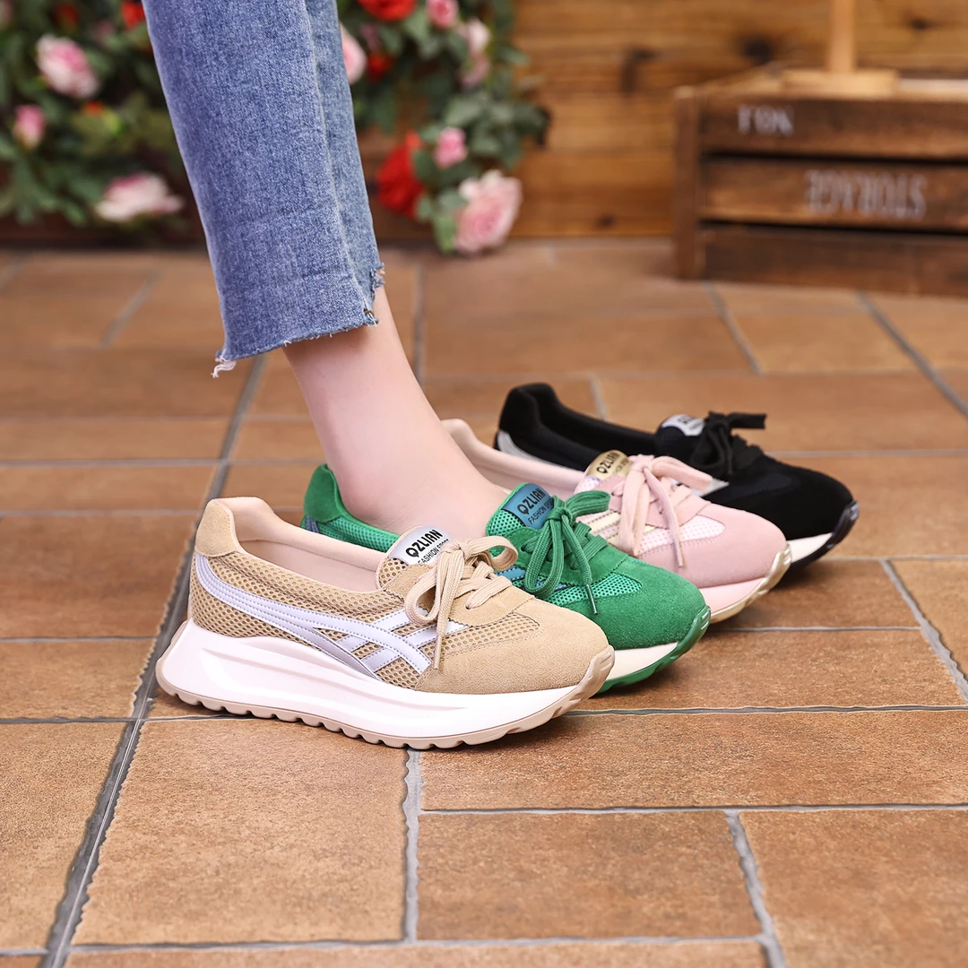 千之恋现货增高5CM2025夏季新款复古高能感休闲运动气质女鞋9950