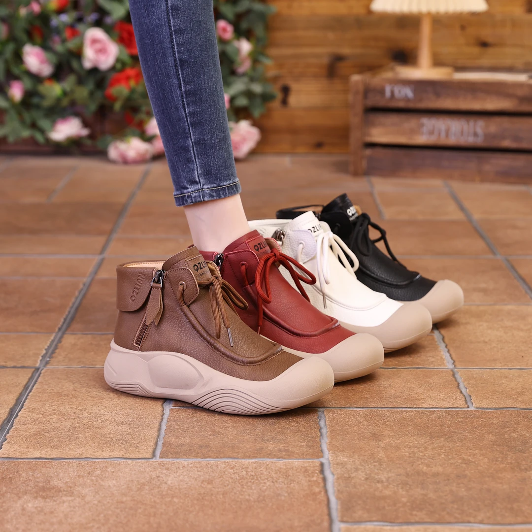 千之恋现货增高4CM2025早秋新款复古百搭高级感软底休闲女鞋3958