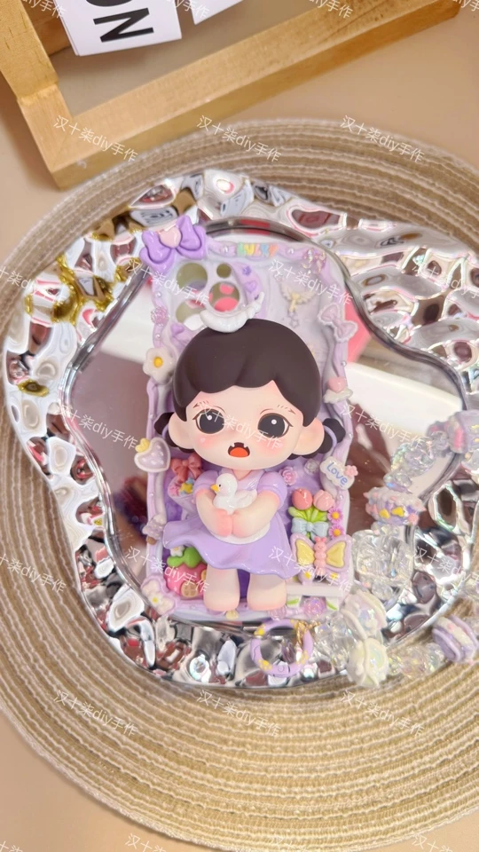 定制 tnt 牧鹅妹妹 潮玩盲盒 创意奶油胶带娃手机壳手工DIY 礼物