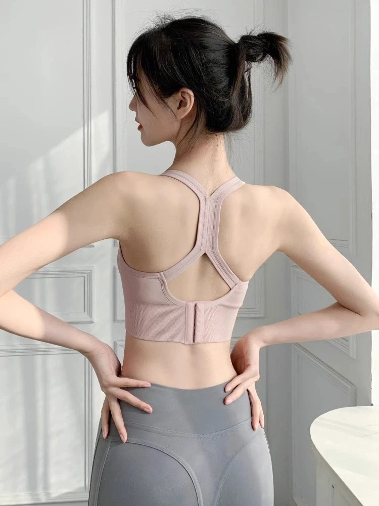 运动内衣女夏季高强度防震防下垂美背瑜伽服背心外穿跑步健身文胸
