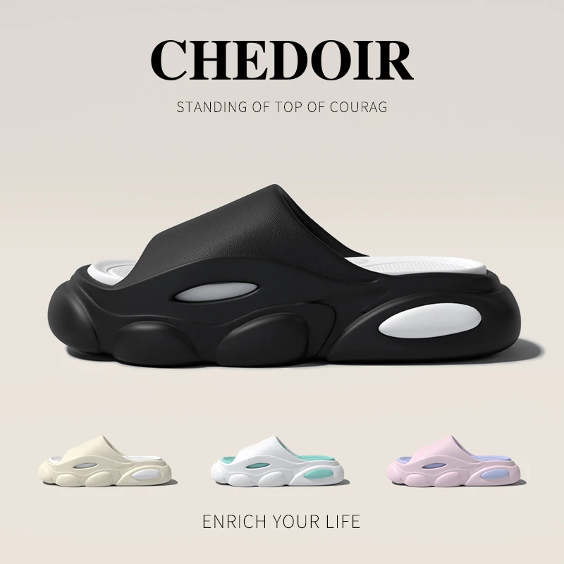 网红拖鞋2023高档款爆款新款男女士外出踩屎感软底防滑防臭厚底凉