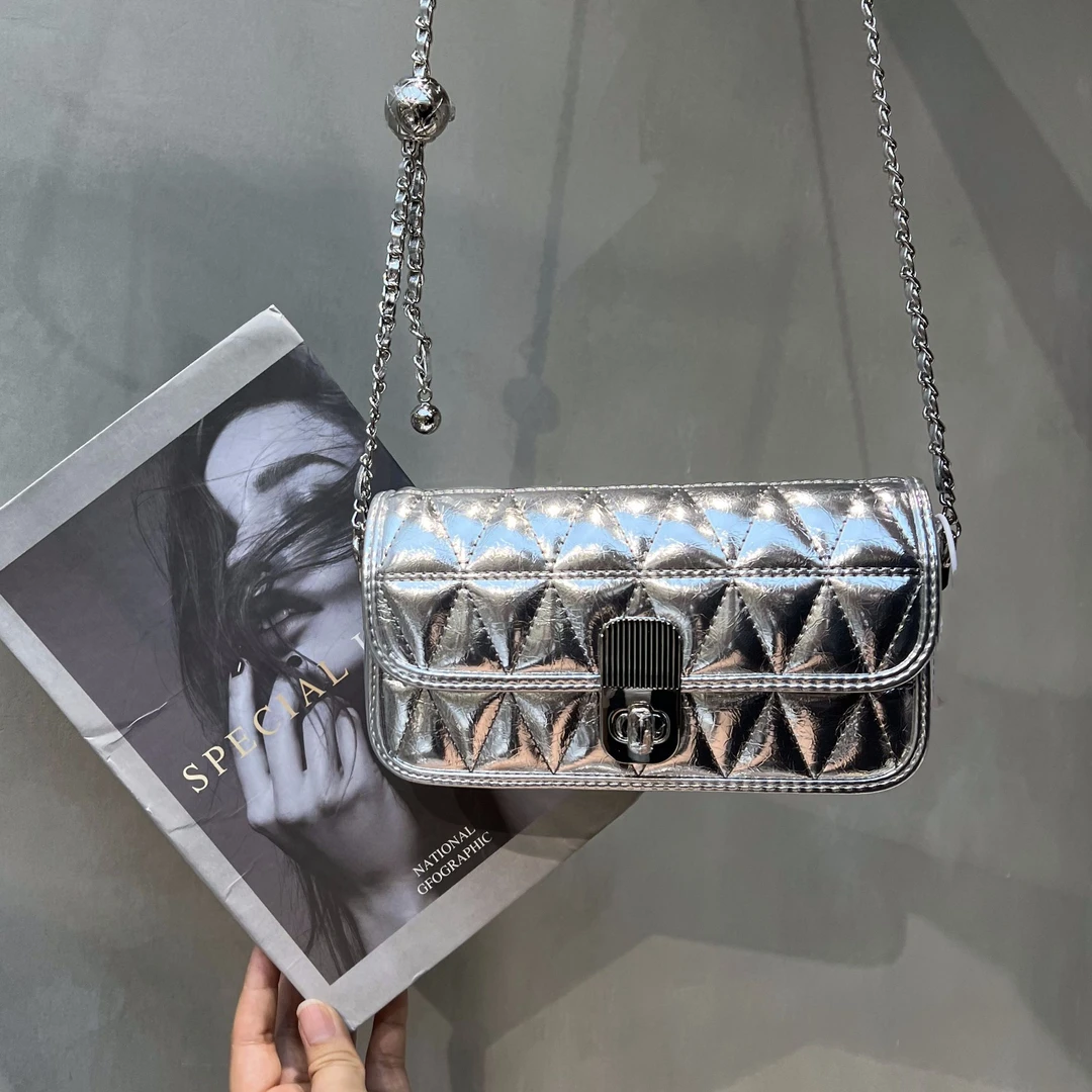 〖可儿〗时尚菱格定制轻奢 百搭香风链条斜挎包1698