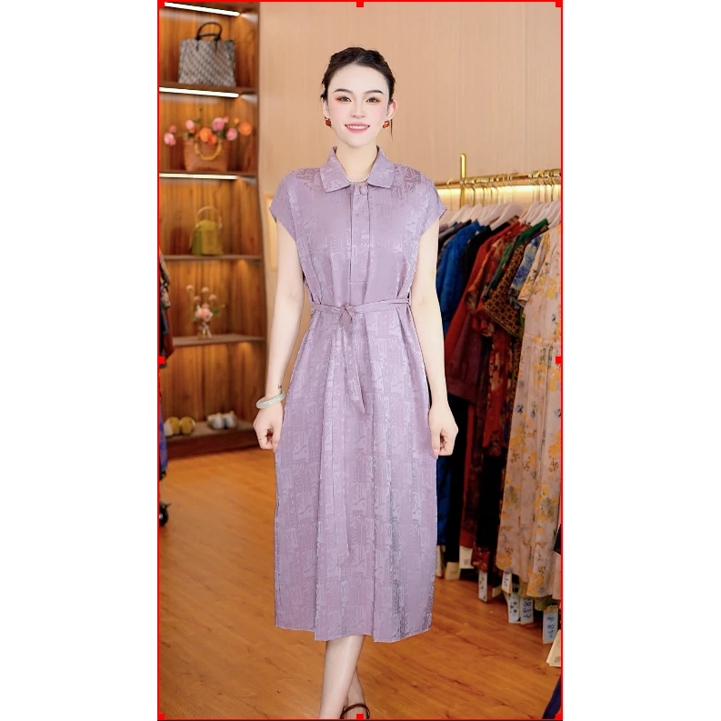 7766-3新款织花女士夏季连衣裙