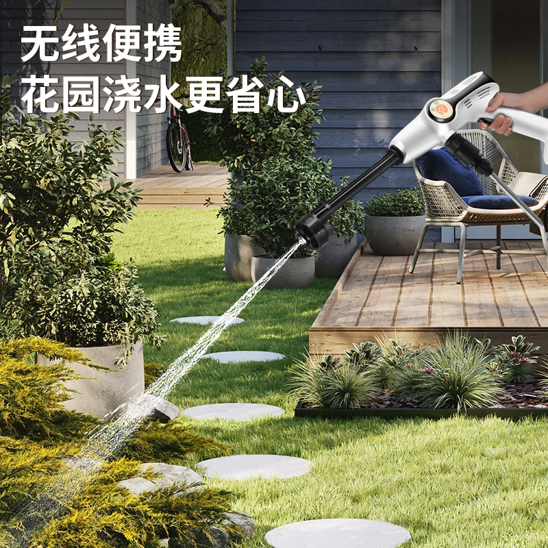锂电高压水枪家用车用洗车水枪充电式无线大功率电动水枪洗车神器