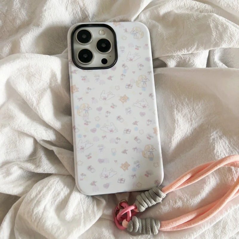 ins原创可爱小兔iphone15promax手机壳苹果13华为12小米14适用11x