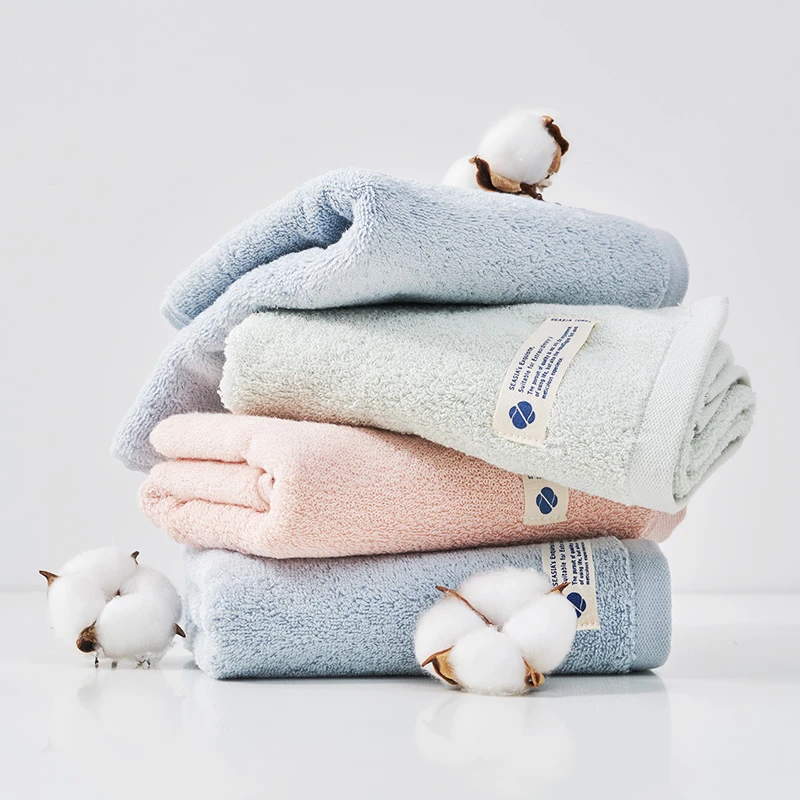 纯棉柔软大情侣简约成人洗脸巾吸水洁面洗澡加厚亲肤家用洗脸毛巾