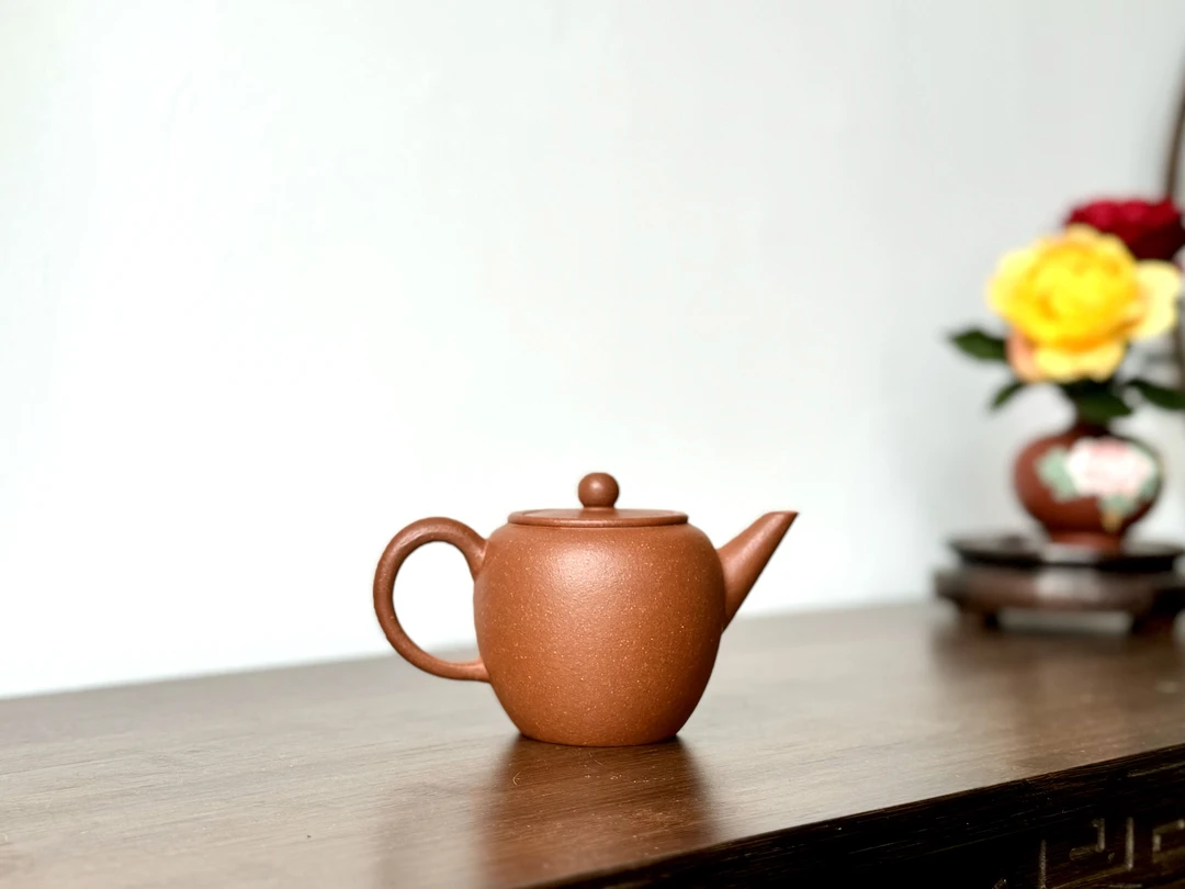 【红降坡泥·苹果水平】全手工制作原矿紫砂宜兴紫砂壶手工茶壶手制