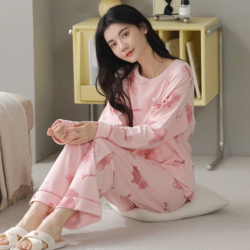 新款套装睡衣长袖长裤
