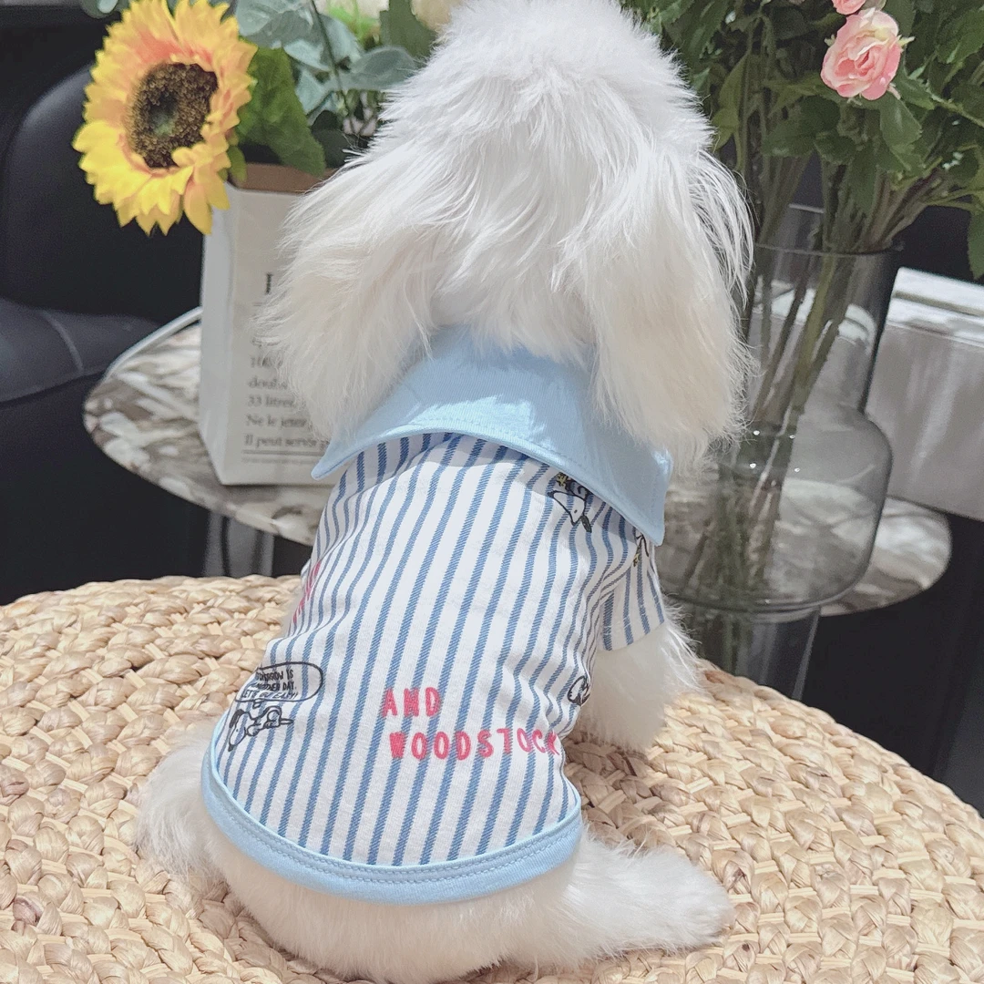 春款宠物服装海军领T桖