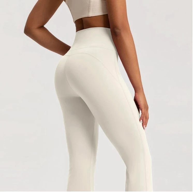 超模微喇裤秋冬加绒运动休闲喇叭裤高腰显瘦收腹瑜伽服运动跑步裤