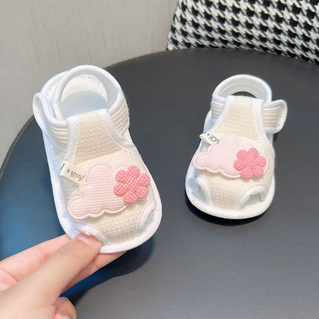 夏季一岁女宝宝公主学步鞋软底6-12月婴儿凉鞋包头婴幼儿鞋子夏款