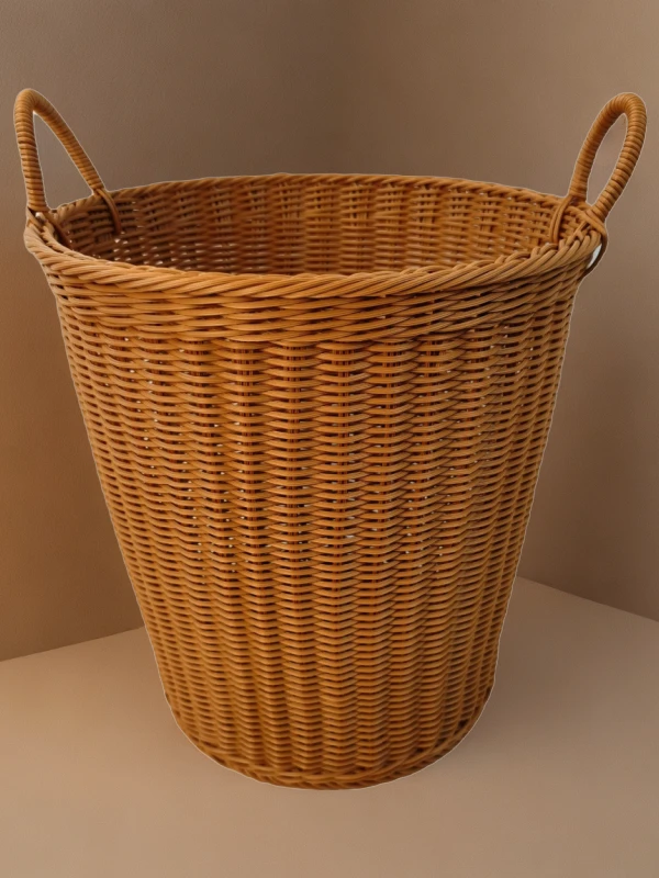 Z11【网红爆款】圆形长桶脏衣篮家用容量纯手工编织藤编浴室脏衣篓