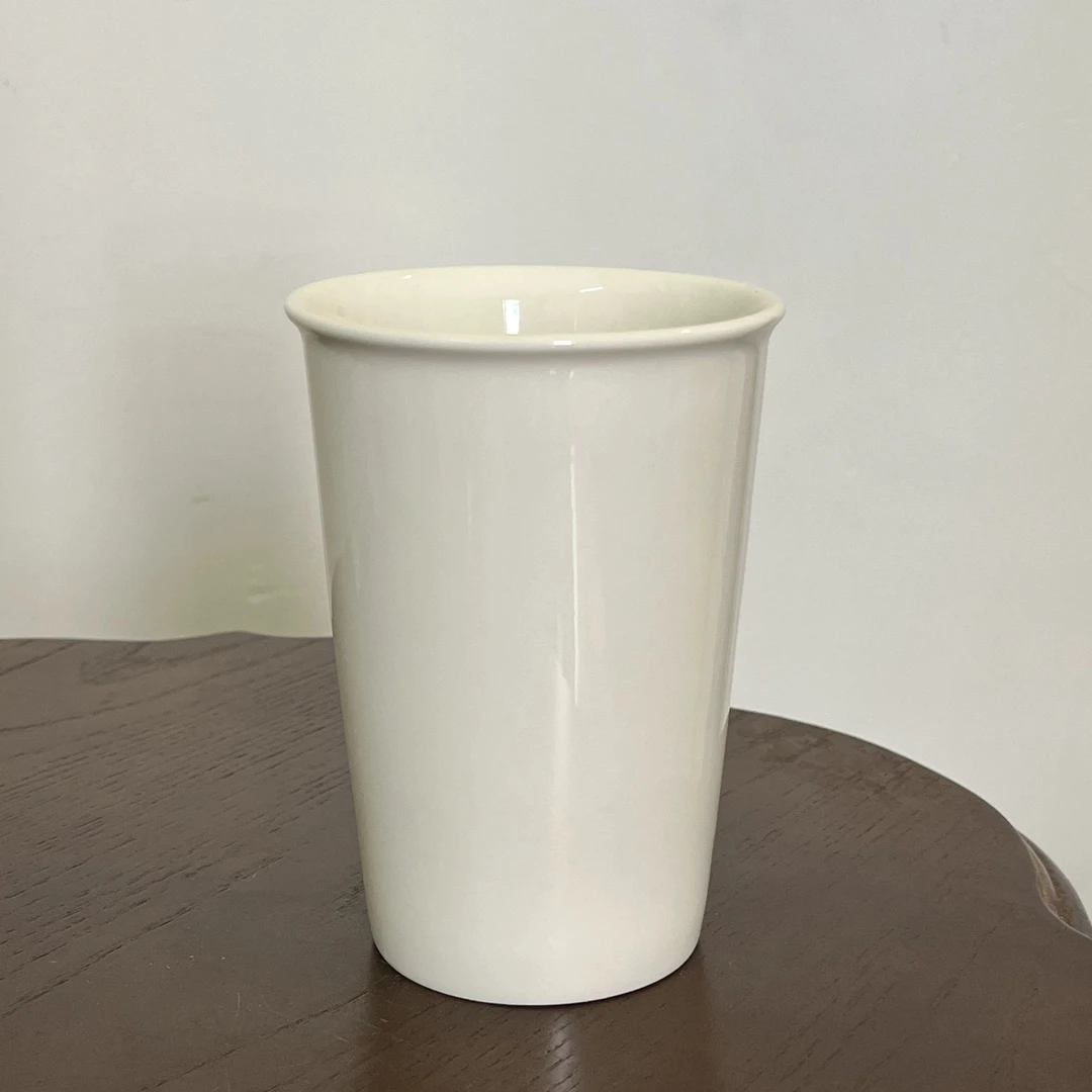 陶瓷咖啡杯随行杯韩式马克杯创意简约仿纸杯复古水杯子茶杯ins风