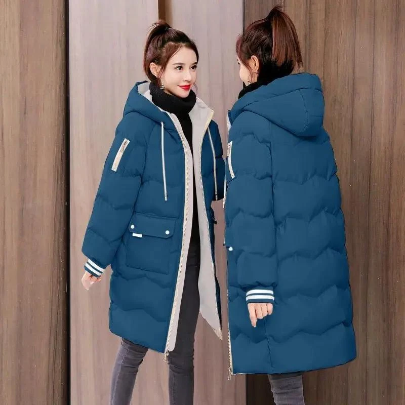 反季冬季羽绒羽绒服女冬装2023年韩版宽松羽绒衣女中长款加