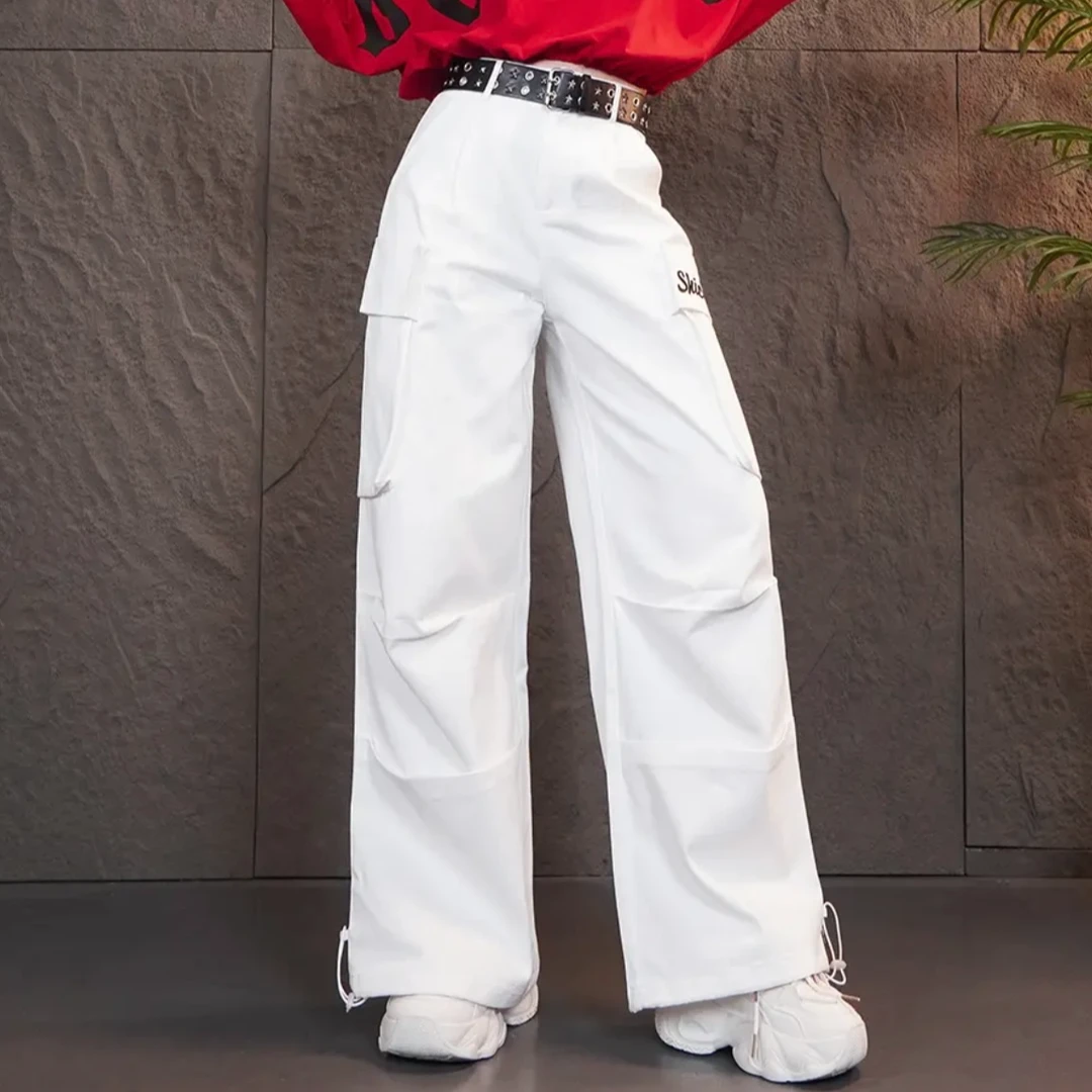 时超康SHI.CHAO.KANG2号秋季女款工装裤大口袋字母绣花0151款