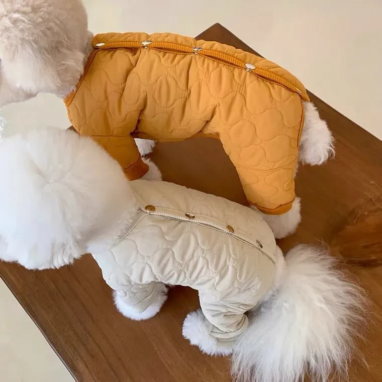 宠物四腿棉衣加厚博美贵宾狗狗小型幼犬约克夏雪纳瑞泰迪比熊衣服