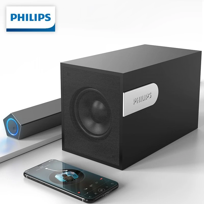 9新 Philips/飞利浦 裸包外观微瑕 SPA520 2.1 桌面蓝牙音箱套装