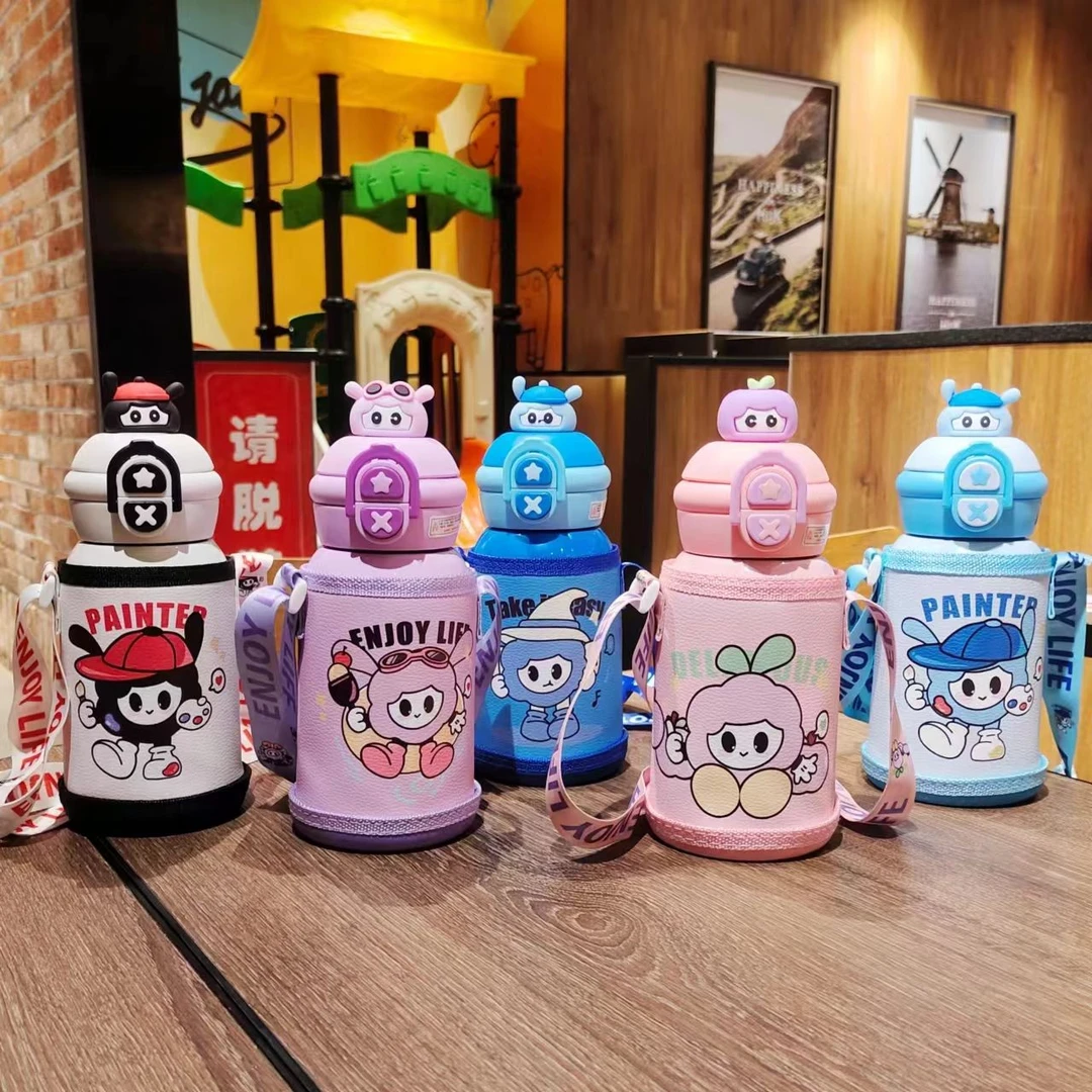 儿童316不锈钢直饮可爱保温杯高颜值学生水杯吸管专用杯子