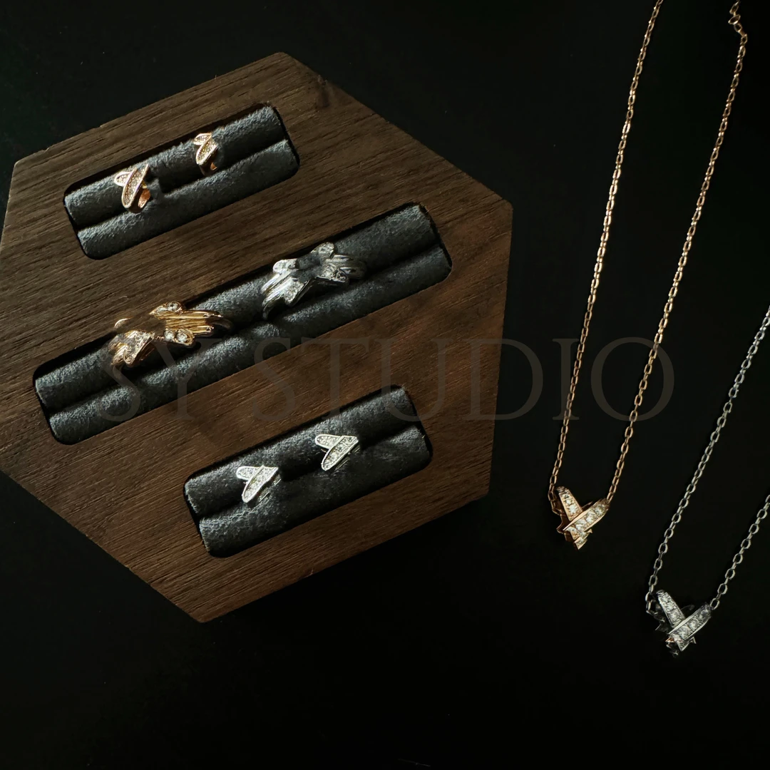 合金项链 Sy studio 交叉满zuan款项链系列