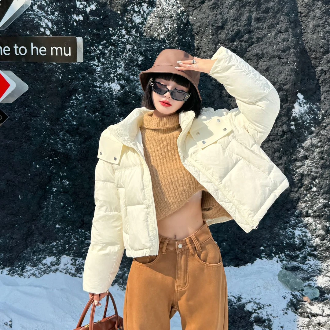 冬季短款休闲羽绒服女加厚保暖外套时尚百搭2463