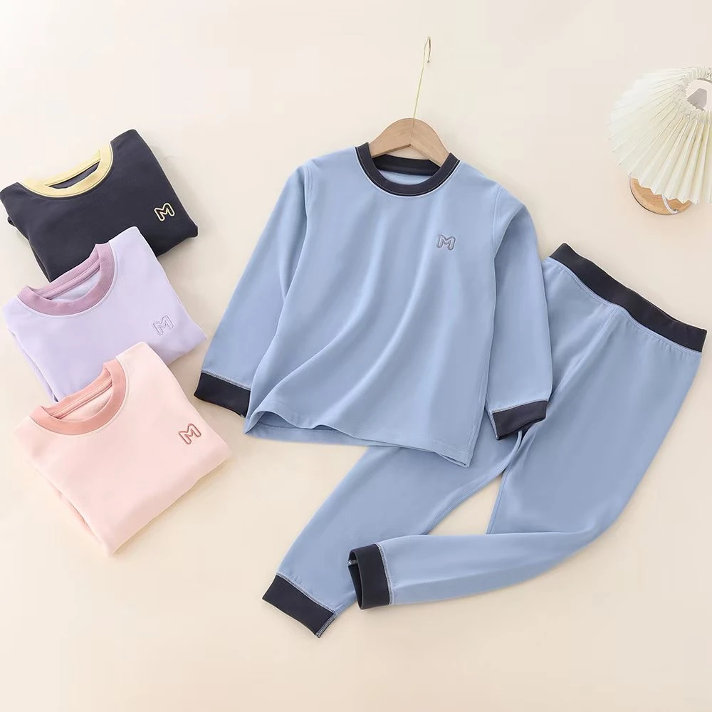 断码捡漏小奶皮暖绒亲子款高定家居保暖套装43070儿童家居服睡衣