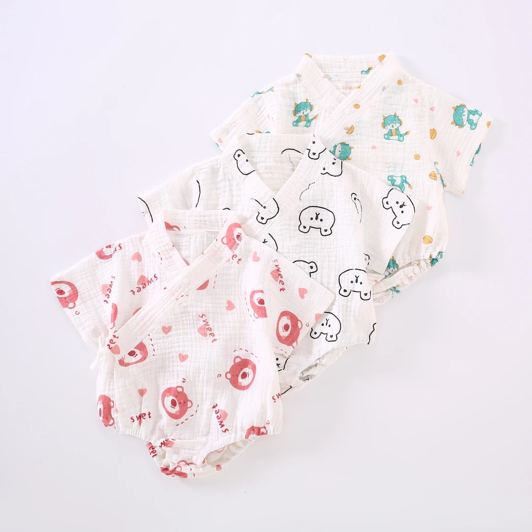 粉丝福利夏季婴儿纱布包屁衣