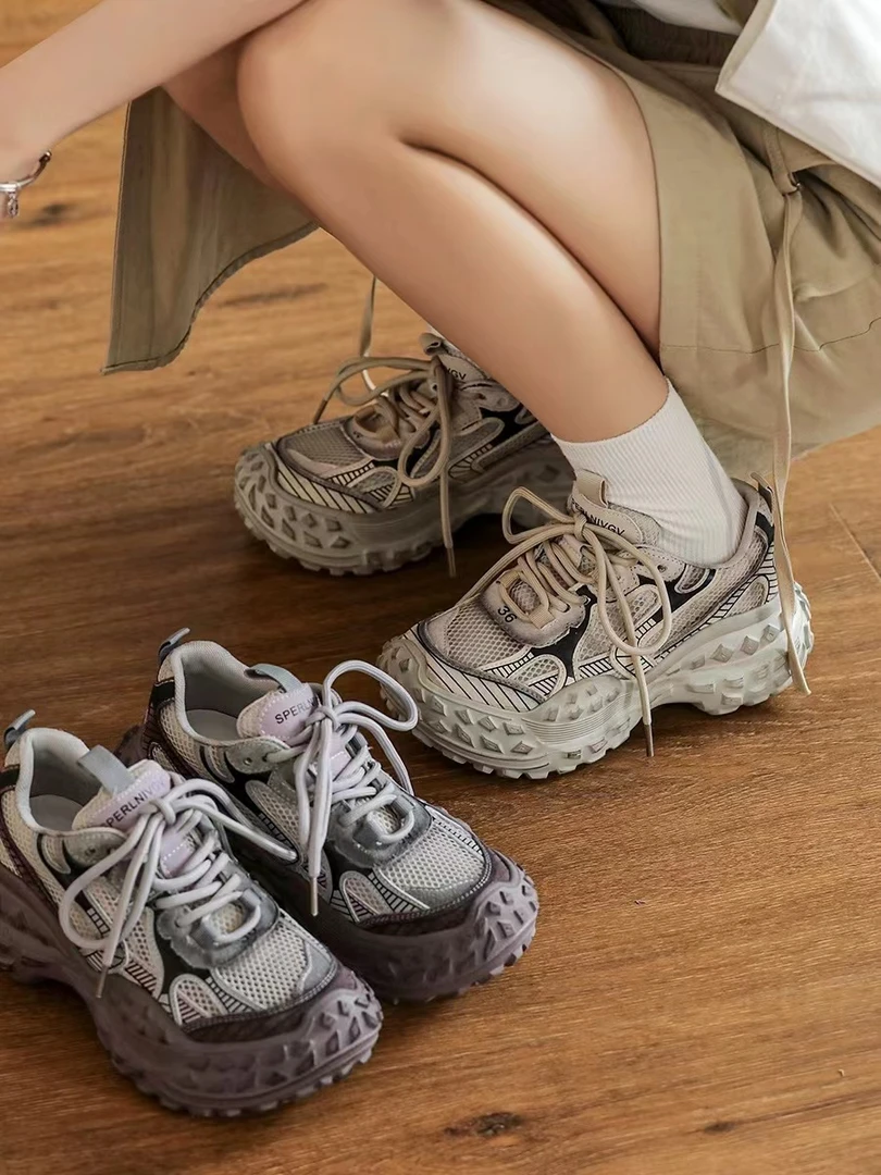 2024夏季新款老爹鞋女网面透气休闲鞋百搭运动鞋老爹鞋透气网纱