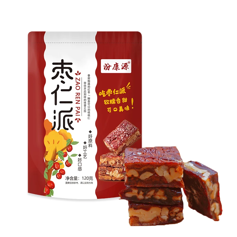 汾康源枣仁派新疆灰枣夹核桃仁独立包装零食营养代餐无添加蔗糖