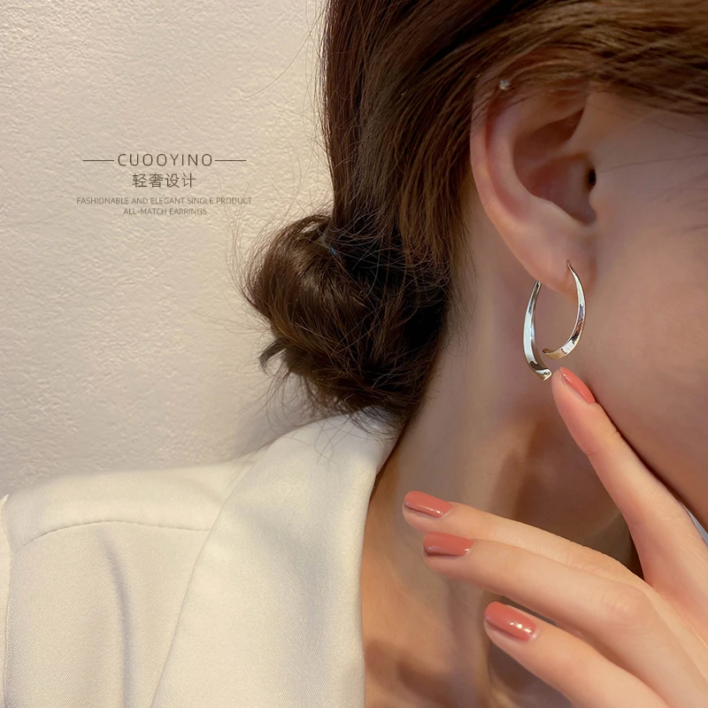 CUOOYINO/初影 铜合金耳饰 【彼岸花】925针交叉女耳环设计感耳钉