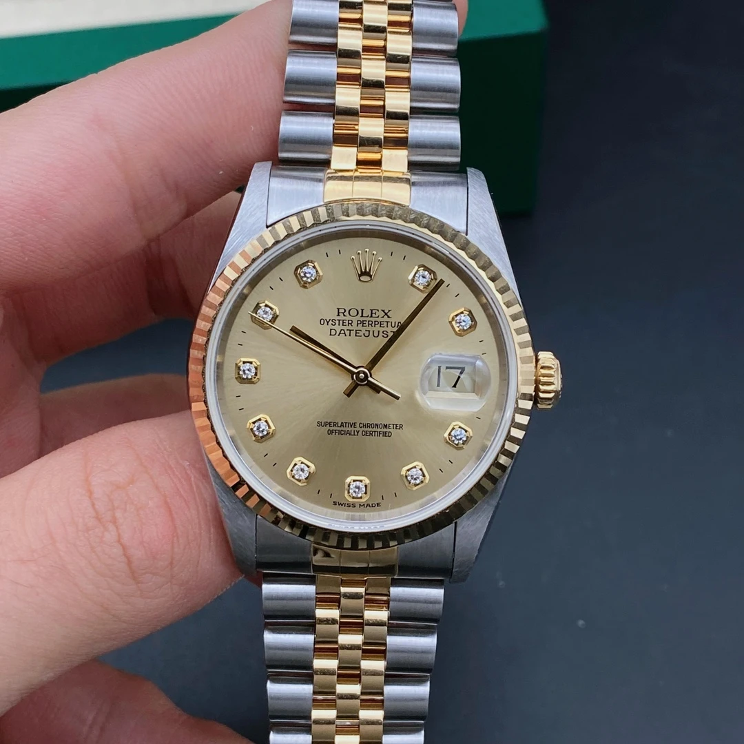 99新 Rolex/劳力士 日志16233男表/表径36/间18k金/自动机械